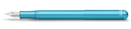 Kaweco COLLECTION Fountain Pen Liliput Blue I Premium Aluminium Fountain Pen with Steel Nib for Ink Cartridges I Exclusive Pen 12.4 cm I Nib: M (Medium)