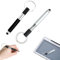 2 Stück Mini Universal Touchscreen Stift, Schlüsselanhänger Touch Pen Klein, Metallic Handystifte, Geeignet für Alle Smartphones Handys Tablets mit Kapazitivem Touchscreen(Schwarz, Silber)