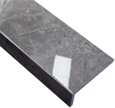 PMTCBQQZ Revêtement de Rebord de fenêtre, revêtement de Rebord de fenêtre pour la Maison, Finition marbre Gris, Protections de Rebord de fenêtre pour Salle de Bain/Salon/Cuisine, Panneau de recouvrem