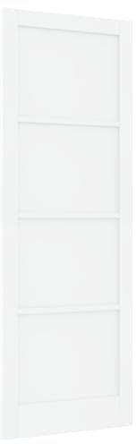 vidaXL Innentür Orkdal aus massivem Sperrholz 83X232 cm | Langlebige weiße Oberfläche mit einfacher Montage geeignet für den Hausgebrauch moderne matte stilvolle Türen