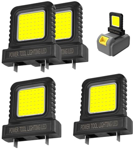 LED Arbeitsleuchte, 20-21V LED Arbeitslicht für Alle Akkus, Hohe Helligkeit, Flutlicht für Elektrowerkzeuge, Wasserdicht, Flutlicht für Baustelle, Werkstatt, Elektriker, Camping und Autoreparatur (4)