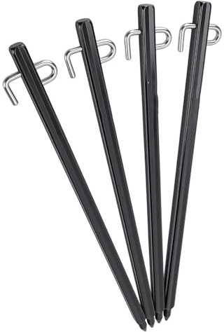 4 estacas para Tienda de campaña de 28 cm, estacas robustas y seguras de aleación de Aluminio Que facilitan la penetración en el Suelo, duraderas y aptas para Tiendas de campaña,