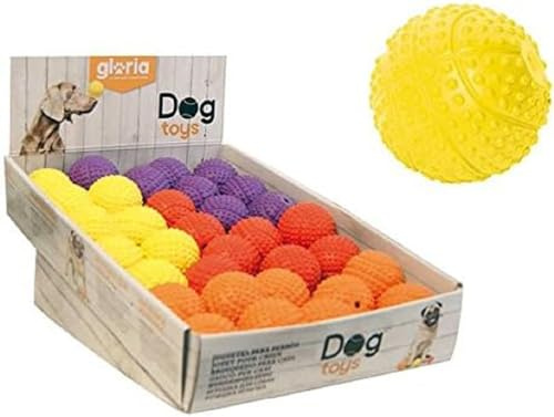 Pelota para perros GLORIA - Tamaño 5.5 cm - Consistente y Duradera - Juguete para perros - Pelota Baloncesto para Perros - Para Botar y Lanzar - Color variado