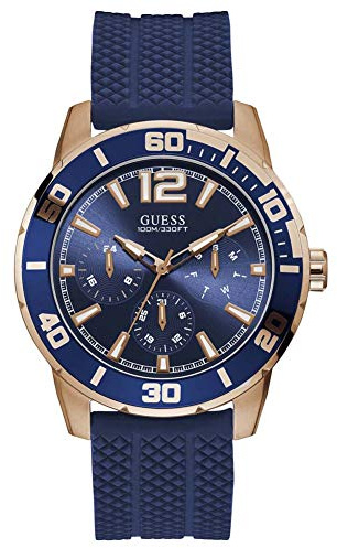 GUESS Montre Homme en Silicone Bleu Etanche