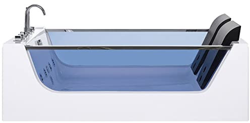 Bain à Remous Moderne en Acrylique avec Eclairage LED Hydromassage Curacao