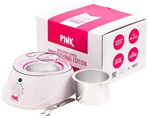 PINK Depilatory Heater Professional Edition 450 ml – Handliches Erwärmungsgerät für alle Enthaarungswachse und Zuckerpasten – Ideal für mobile Einsätze