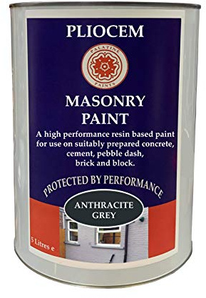 Palatine PaintsProtected By Performance Pliocem® Pliolite Masonry Paint |15 Colours | 2.5lt | 5lt (2.5 Lt, Anthracite Grey)