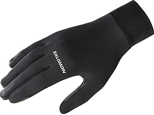 Salomon Guanto caldo Cross, praticità del touchscreen, calore traspirante, design ripiegabile per la corsa invernale, vestibilità intelligente per l'uso mobile