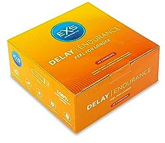 EXS Delay Condoms (48 Pack) Regular Fit, Premium Latex with Non-Spermicidal Lube, Straight-Walled with Teat, PETA-Approved Vegan Condom, 3 Year Life - CE Marked NHS Approved Male Condoms