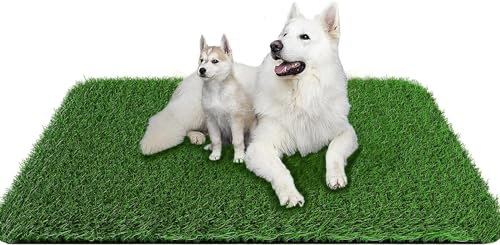 Dog Grass Mat 80 x 100cm, Strong Absorbency Soft Artificial Puppy Grass for Pets Potty Training, Easy to Clean Artificial Grass for Dogs Indoor Outdoor Use