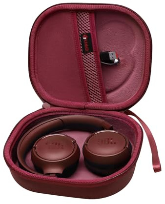 XANAD Hartschalen-Schutzhülle für JBL Tune 510BT / 520BT / 660NC / 670NC / 570BT / 500BT / 500 / JBL Live 460NC / Soundcore H30i Bluetooth-Kopfhörer (Weinrot)