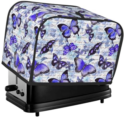 Copertura per tostapane a 2 fette, impermeabile, con tasche per piccoli elettrodomestici da cucina, protezione dalle impronte digitali, lavabile in lavatrice