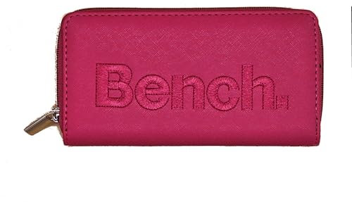 Bench Damen Geldbörse XXL Portemonnaie Große Brieftasche Reißverschluss Clutch Münzörse (Pink)