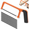 Mumjooyi Mini Scie à Métaux Petite Scie à Métaux Scie à Bois Manuelle Mini Hand Saw avec 8 Lames de Scie Interchangeables pour Couper Métal Plastique Bois