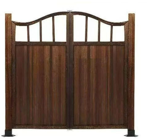 Portail de jardin extérieur personnalisable, portes de séparation autoportantes en bois avec 4 charnières métalliques pour porche et balcon, entrée, idéal pour l'intimité de la cour (B, 130 x 120 cm)