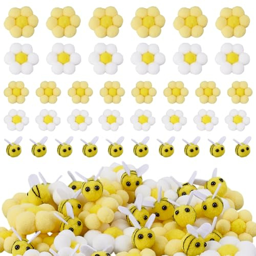 NBEADS 48 pz 5 Modelliapi Api in Feltro, Margherite, Mini Ornamento da Appendere A Forma Margherita in Feltro A Forma di Ape per Lavoretti Fai da Te Forniture per La Giornata di Le Api Decorazioni