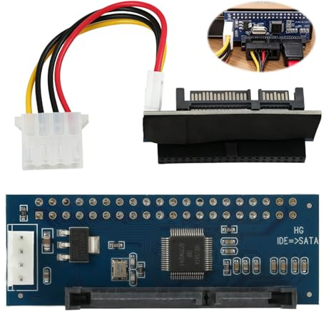 Adaptateur IDE vers SATA 40 broches pour Disque Dur 3,5, Convertisseur PATA vers SATA Femelle, Plug and Play, Compatible Windows/Linux, Idéal pour Mise à Jour de Systèmes Anciens vers Modernes