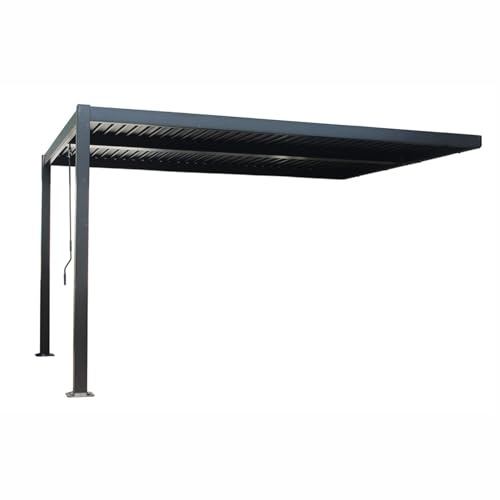 Pérgola Bioclimática Apoyada SIFNOS Negra 4x3 m