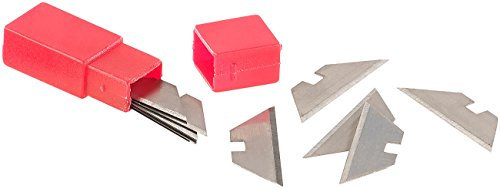 AGT Zubehör zu Cutter-Messer: 10 Ersatzklingen für Profi-Mini-Cuttermesser mit Klappsystem, 30 mm (Teppich-Messer, Falt-Skalpell-Messer, Papierschneider)