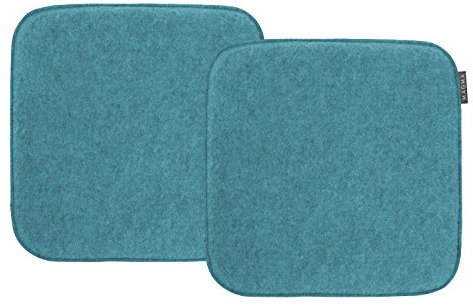 MAGMA AVARO Stuhlkissen/Sitzkissen für Indoor und Outdoor, Öko-Tex Siegel, waschbar bis 30°C, 1 Stück, 35x35cm, Petrol