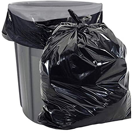 Aluf Plastics 55-60 Gallon Trash Bags - 2.0 MIL (eq) Black Heavy Duty Trash Can Liners - 38 x 58 - Pack of 100 - For Contractor, Industrial, Commercial, & Outdoor