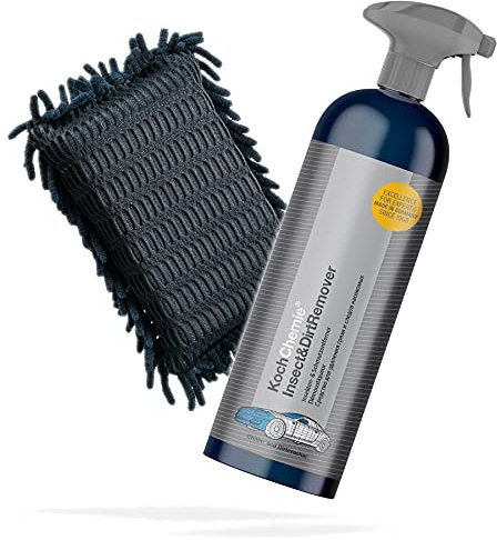 detailmate Set: Koch Chemie Insect & Dirt Remover 0,75L + Insektenschwamm schwarz - Insektenentferner fürs Auto/Motorrad - Insektenreiniger mit schonenden Chenille Lamellen
