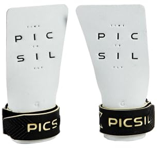 PICSIL - Maniques Condor, Protection Main avec Magnésie, Grips pour Cross Training, Calisthenics, Musculation, Fitness et Gymnastique (Blanc, G+)