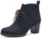 MARCO TOZZI Damen Stiefeletten mit Absatz zum Schnüren Vegan, Blau (Dk.Navy Comb), 38 EU
