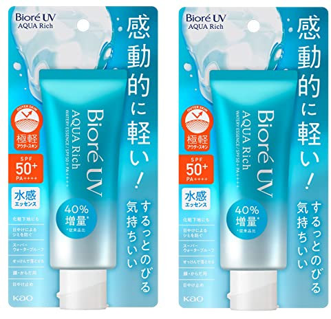 Kao UV Aqua Rich Watery Essence Sunscreen SPF50+ PA++++ 70g Sonnencreme Made in Japan, 2er Pack.