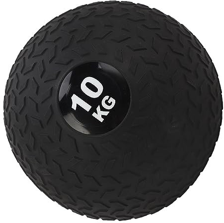 Workout Fitness Medizinball, PVC Schwarz Gewicht Medizinball Gummigehäuse Stoßdämpfung (10 kg)