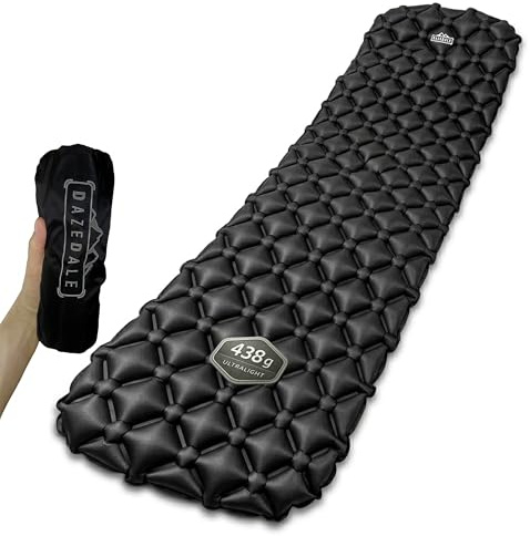 DAZEDALE Ultraleichte Isomatte 438g – Aufblasbare Camping Schlafmatte – Leicht, Kompakt, Outdoor Luftmatratze für Trekking & Camping