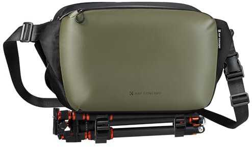 K&F CONCEPT Camera Sling Bag, Camera Bag for DSLR and Lenses, Single Shoulder Camera Case Crossbody Bag with Tripod Holder for SLR Canon Sony Nikon Drone