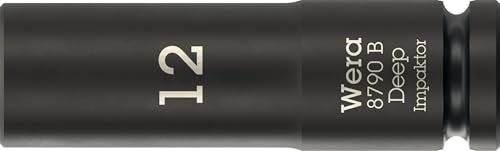 Wera 8790 B Impaktor Deep Bussole con attacco da 3/8, 12 x 63 mm
