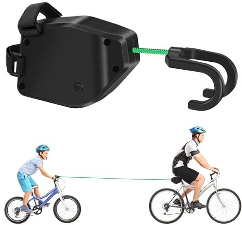Fahrrad Abschleppseil Kinder mit Dreiecktasche,Elastisches 2.5M Fahrrad Traktionsseil,Eltern Kind Zugseil Abschleppseil Traktionsseil,Tragfähigkeit 500 lbs für Kinder MTB Bike (Model A, Einheitsgröße)