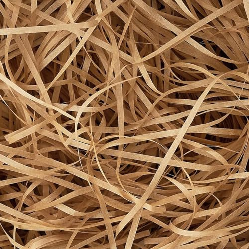 1KG Brown Shredded Tissue Paper for Gift Boxes & Hampers | Soft Hamper Filling and Packaging Filler, Shreds Stuffing Paper Suitable Party Baby Shower Graduation Housewarming ect