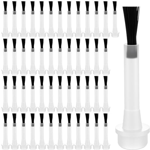 50 stycken nagellack ersättningsborstar transparent nagellacksborste ersättningsborste manikyrset bärbar liten nagelborste med fina mjuka borst mini gel nagellack borstar med handtag dörr