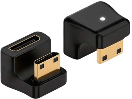 Zutflap 2 st 8K HDMI-adapter U-armbåge HDMI 2.1 hankontakt till hona 180 graders vinkel Ultra HD 8K @ 60Hz 4K @ 120Hz 1080P @ 240Hz för bärbar dator, bildskärm, HDTV, TV