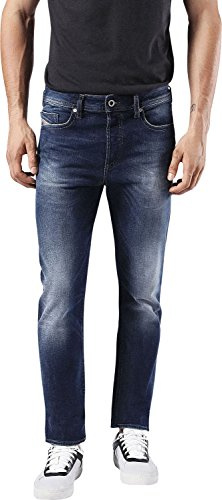 Diesel Buster - Jeans affusolati da uomo, codice di lavaggio: 0853R Denim Stonewashed W28 / L32