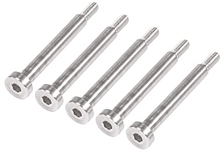 Sourcingmap 5pcs 304 Stainless Steel Hex Socket Shoulder Bolt 5mm Shoulder Dia 35mm Shoulder Length M4 Thread