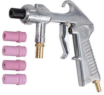 Bohaner Sand Blasting Gun Kit Handheld Sand Blaster Air Siphon Feed Blast Gun with 4.5mm 5mm 6mm 7mm for Abrasive Sand Blaster Blasting Decorate Removing Surface Paint Stains Rust