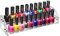 Laluky Nagellackständer, 2-lagig, Tischständer, Acryl, Nagellack-Organizer, Schmuck, Make-up, Trapez-Aufbewahrung, Nagellackregal für Kommode (Größe: 2. Stock)