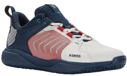 K-Swiss Performance Herren ULTRASHOT Team Tennis Shoe, Blanc de Blanc/Blue Opal/Lollipop, 42 EU