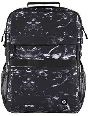 HP Campus 20L XL, Zaino per Notebook da 16.1, Creato con Materiale Riciclato, Scomparto Dedicato per Computer e Tablet, Tasche Interne Imbottite, Due Tasche Laterali, Impermeabile, Marmorizzato