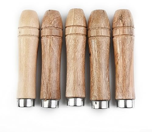 Manico in legno, 5 pezzi di ricambio per lima in legno, collare in metallo resistente per lima metallica, raspa per legno, cacciaviti, trapani a mano