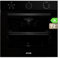 EVVO Horno Eléctrico Empotrable, Eficiencia A - 2800W, 77 Litros, Función Grill, 4 Programas, Temporizador, Mando Selector, Puerta Triple Acristalamiento Modelo: H10 (Color Negro)