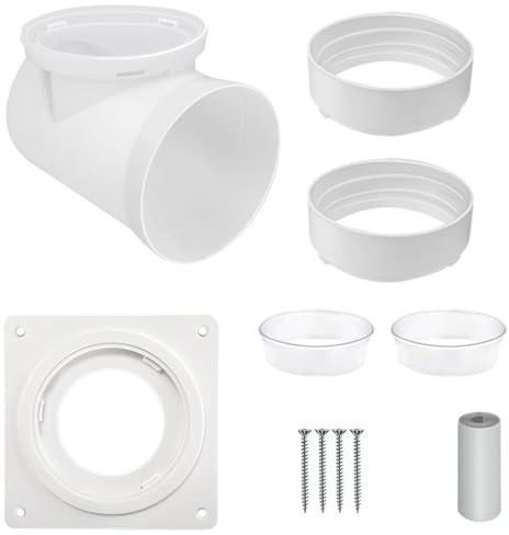 Kit di ventilazione per asciugatrice interna,Kit finestra di ventilazione per asciugatrice - Pannelli di tenuta per asciugatrice per finestre | Parti di ventilazione per asciugatrice, connettore per