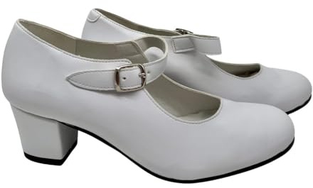 NOESLOMISMO BY DILEMA Chaussures de Flamenco Femme à Bride et Talon carré | Modèle fermé à bout rond, boucle réglable et silhouette classique pour danse, cours, répétition ou spectacle.