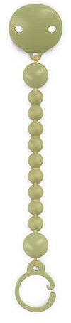 Suavinex, Broche Pinza de Silicona, Chupetero con Cadena de Silicona de una Única Pieza, +0 Meses, Flexible y de Tacto Agradable, Colour Essence, Turtle Green