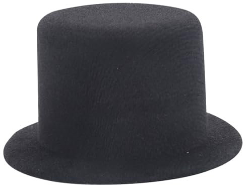ibasenice Mini-Hut Zylinder Top-Hat-Kostüm Puppe Geburtstagshut tiermütze zierkappen Figurenhut Kostümhut Minihüte zum Verschenken kleine hüte Dekoration bastelt Hüte Stoff Black