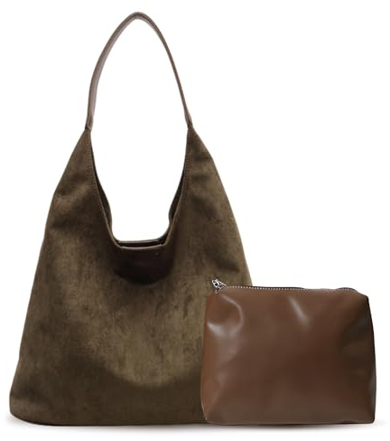 Electri-HQ bolso bandolera universidad grande hombro tote negro trabajo espacioso compras Verde